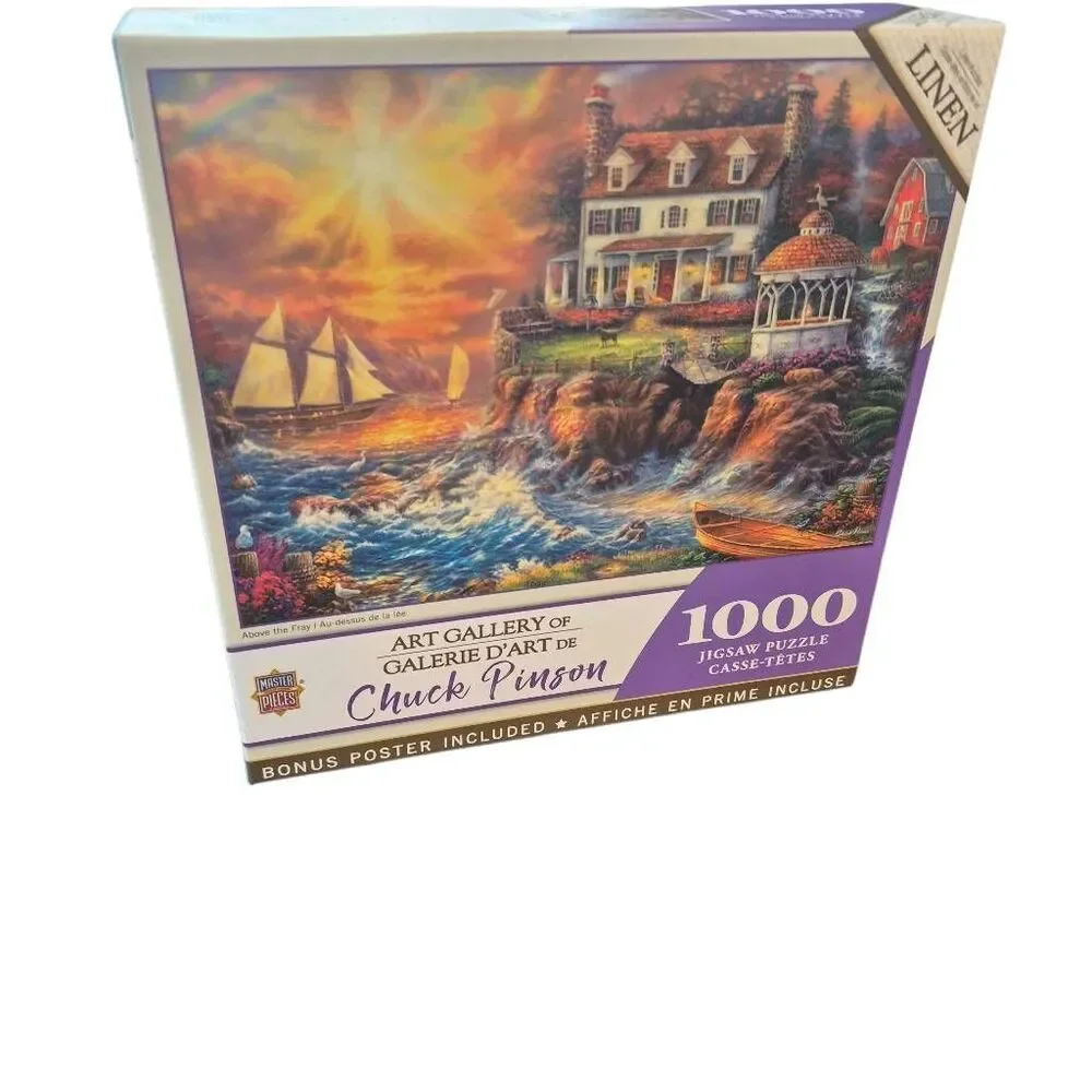 Masterpieces New Linen Chuck Pinson 1000 Pc Jigsaw Puzzles ABOVE THE FRAY